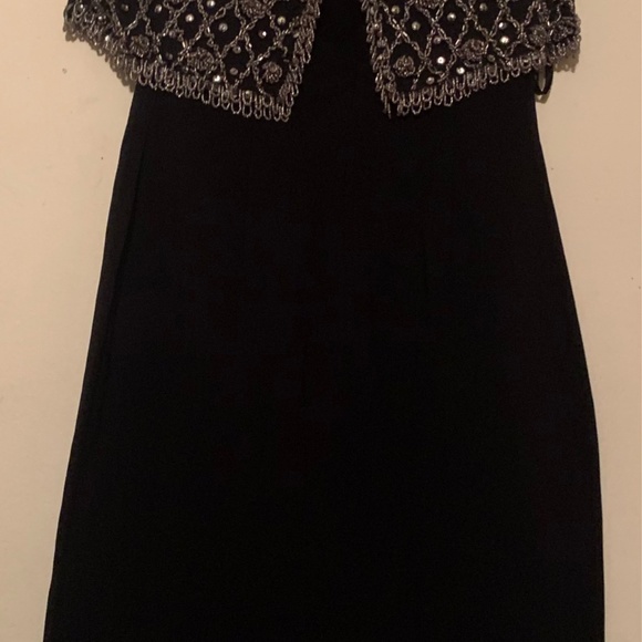 Pamella Roland | Dresses | Pamella Roland Gold And Black Beaded Dress ...